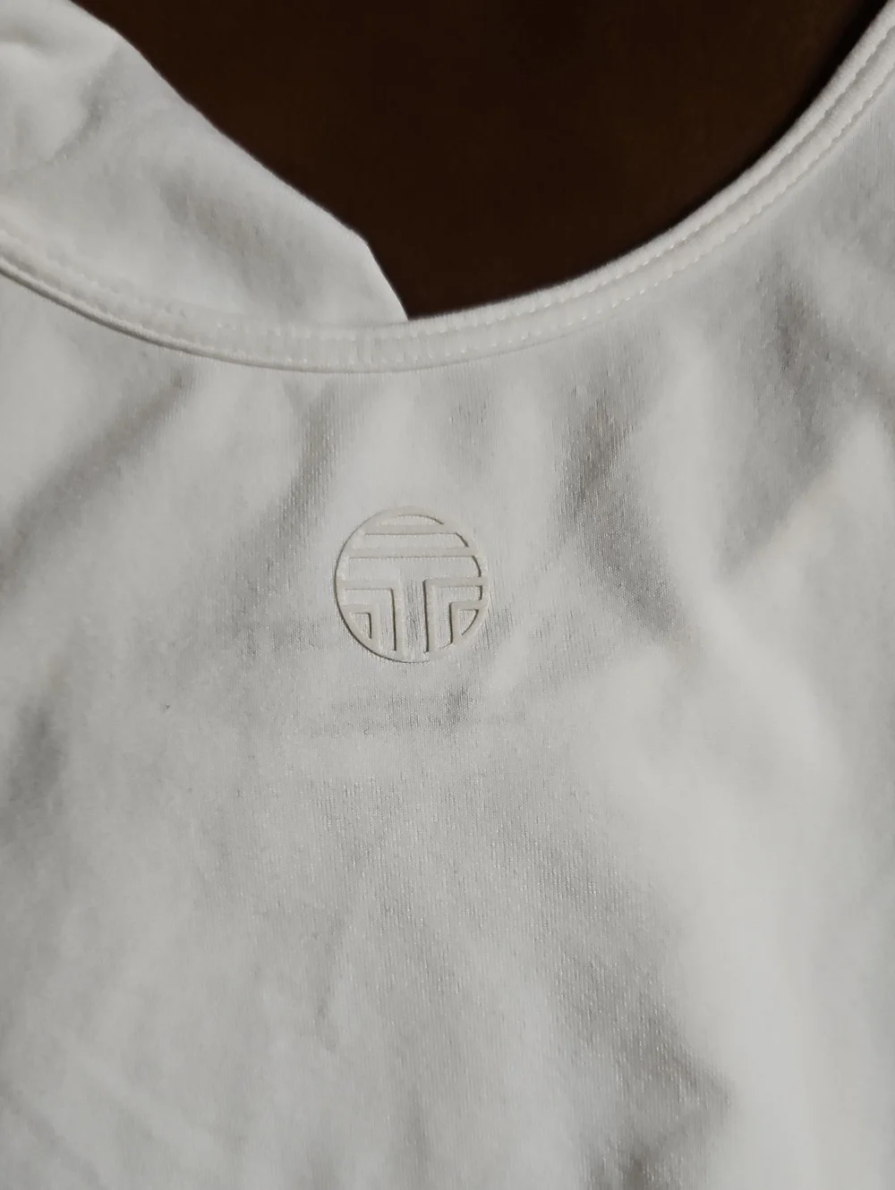 Tory Burch Sport White Sleeveless Scoop Neck Tank Top